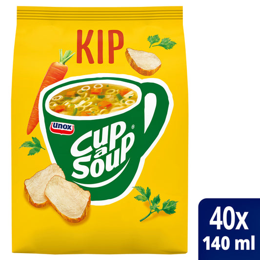 Cup-a-Soup Unox machinezak Kip 140ml – Kippensoep voor automaten