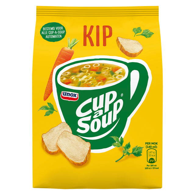 Cup-a-Soup Unox machinezak Kip 140ml – Kippensoep voor automaten - 2
