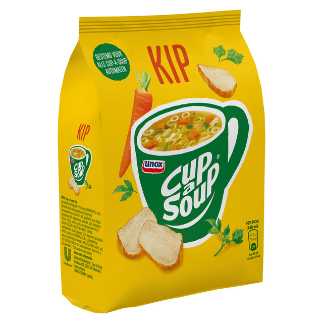Cup-a-Soup Unox machinezak Kip 140ml – Kippensoep voor automaten - 3