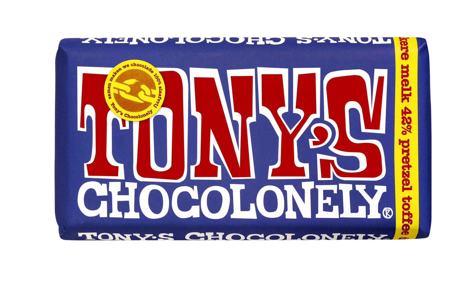 Tony Chocolonely donker-melk pretzels, 100gr