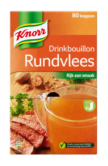 Knorr Rundvlees Drinkbouillon Sachets, 80 stuks