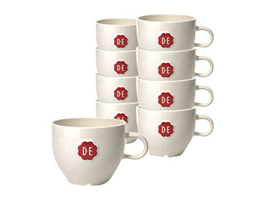 Douwe Egberts Cappuccino Kopje 180ml Wit + Bijpassende Schotel
