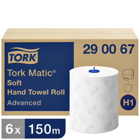 Handdoekrol Tork Matic H1 2-laags wit 6 rollen