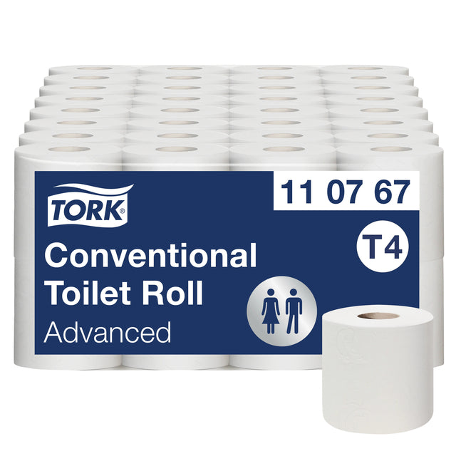 Toiletpapier Tork T4 Advanced 2-laags, 64 rollen