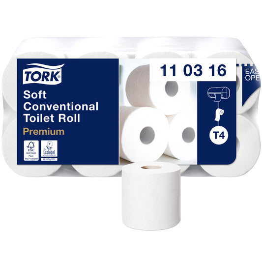 Tork T4 Premium 3-laags wit toiletpapier, 110316
