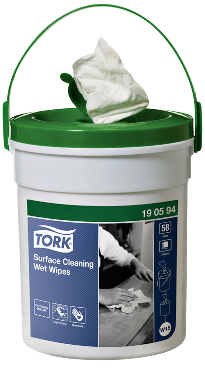 Reinigingsdoek Tork Surface W15 wit 58 vel