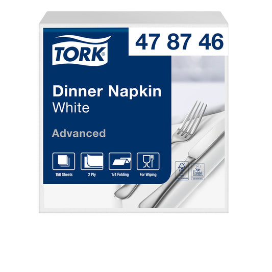 Dinnerservet Tork Advanced 39x39cm wit 150 stuks