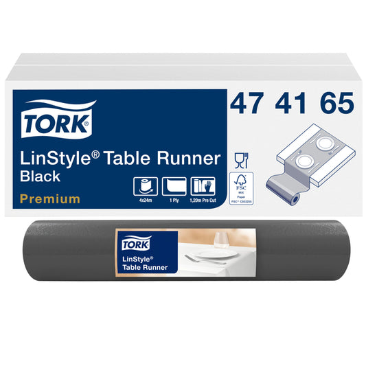 Tafelloper Tork LinStyle® 120x40cm zwart