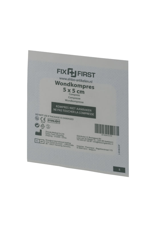 FixFirst steriele gaascompres 5x5cm