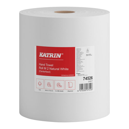 Handdoek Katrin Centerfeed 2-laags Wit 150m