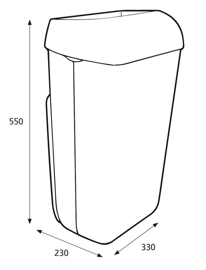 Afvalbak Katrin 91899 25 liter wit kunststof - 3
