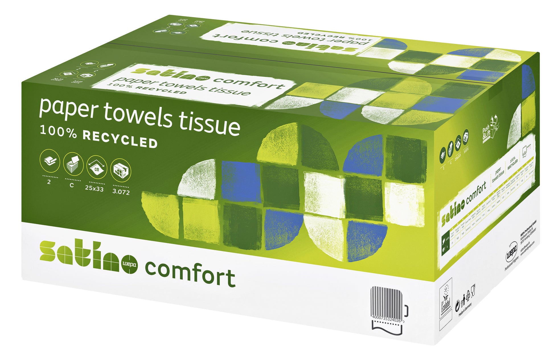 Satino Comfort PT3 C-vouw Handdoek 2-laags 25x33cm