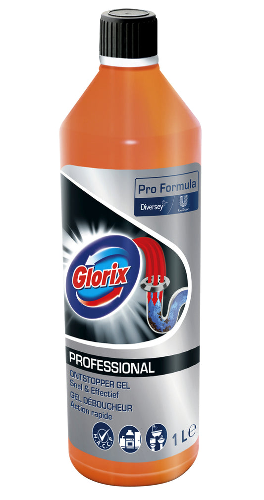 Afvoerontstopper Glorix Professional gel 1L voor leidingen