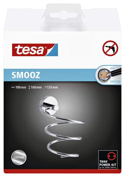 Zelfklevende verchroomde haardrogerhouder TesaSmooz - 2