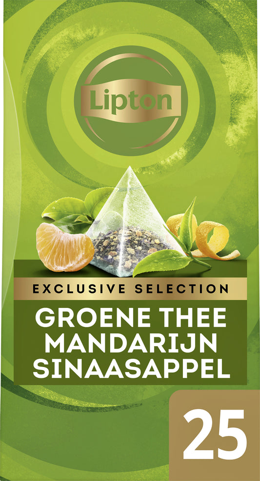 Lipton Green Tea met Mandarijn en Sinaasappel 25 piramidezakjes