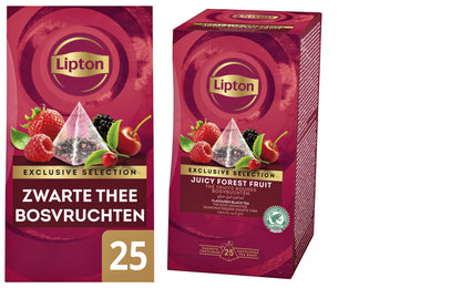 Lipton Exclusive Bosvruchten Thee 25 Piramidezakjes - 3