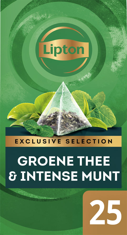 Lipton Exclusive Groene Thee Munt Piramidezakjes 25x2gr