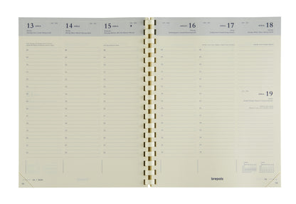 Agenda 2025 Brepols Timing Calpe 7d/2p spiraal zwart | 171x220mm - 2
