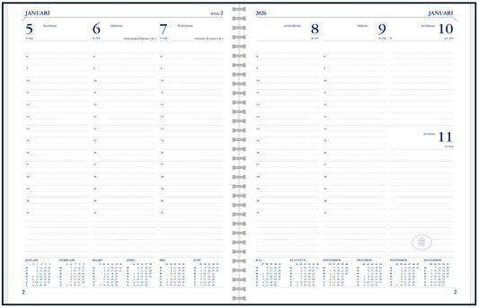 Agenda 2025 Ryam Weekplan Wire-o Zwart - 2