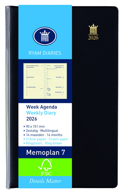 Agenda 2025 Ryam Memoplan 7 Suprema Assortie 7d/2p - 2