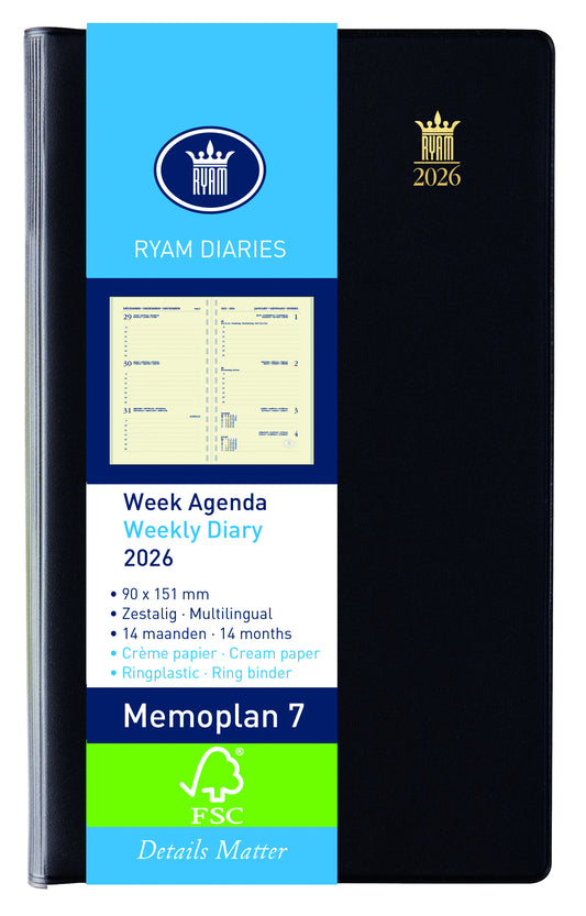 Agenda 2025 Ryam Memoplan 7 Suprema Assortie 7d/2p - 2