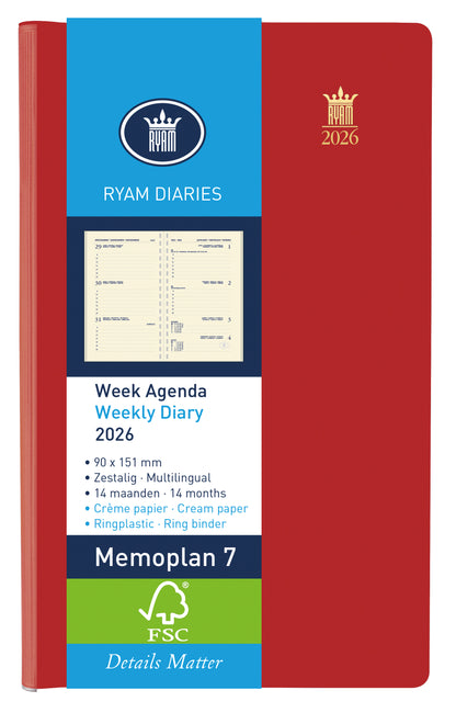 Agenda 2025 Ryam Memoplan 7 Suprema Assortie 7d/2p - 3