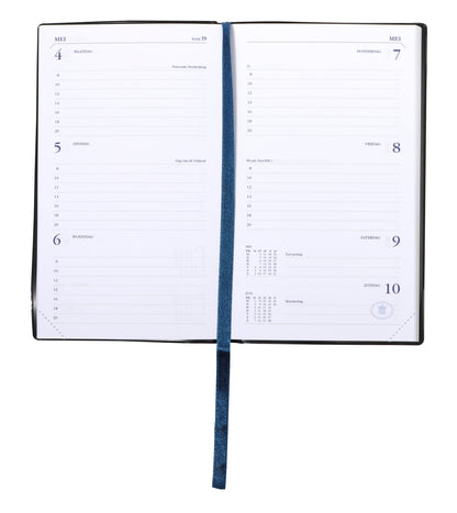 Ryam Memoplan 2025 Agenda 7 Dagen/2 Pagina's met Garenbinding - 2