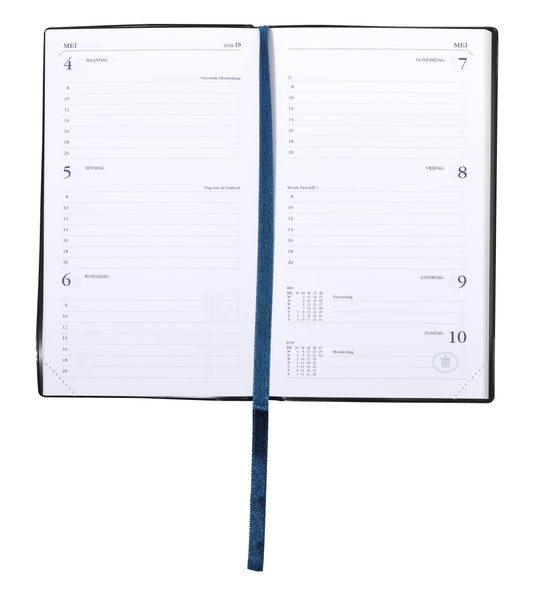 Ryam Memoplan 2025 Agenda 7 Dagen/2 Pagina's met Garenbinding - 2