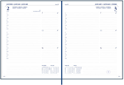 Ryam Manager Agenda 2025, 1 dag per pagina, zwart, 170x220mm - 2
