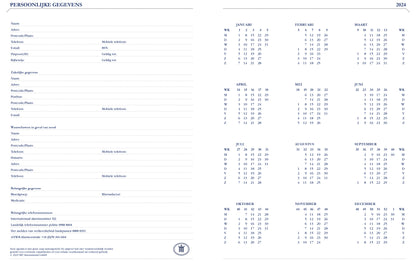 Ryam Weekplan Mundior agenda 2025, 7 dagen per pagina, zwart - 2