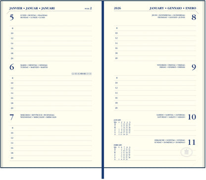 Agenda 2025 Ryam Memoplan 7 Nappa 7d/2p Assortie - 2