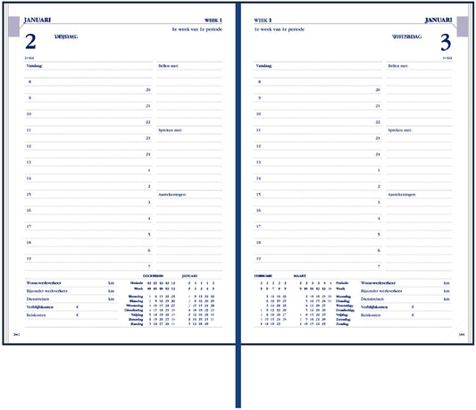 Agenda 2025 Ryam Twenty-four Mundior 1-dagen bl | 115x170mm