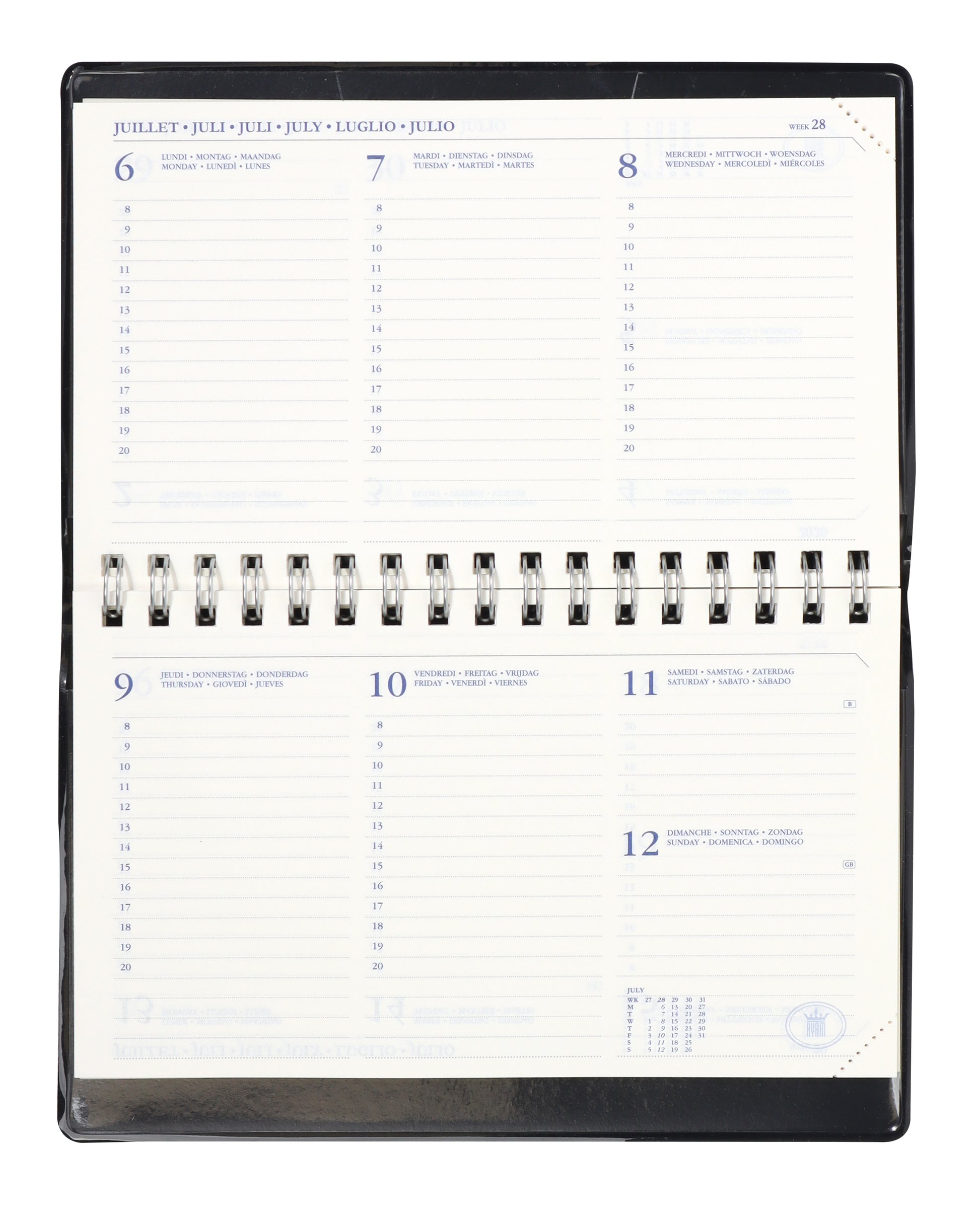 Agenda 2025 Ryam Compact Suprema 7d/2p Zwart - 2