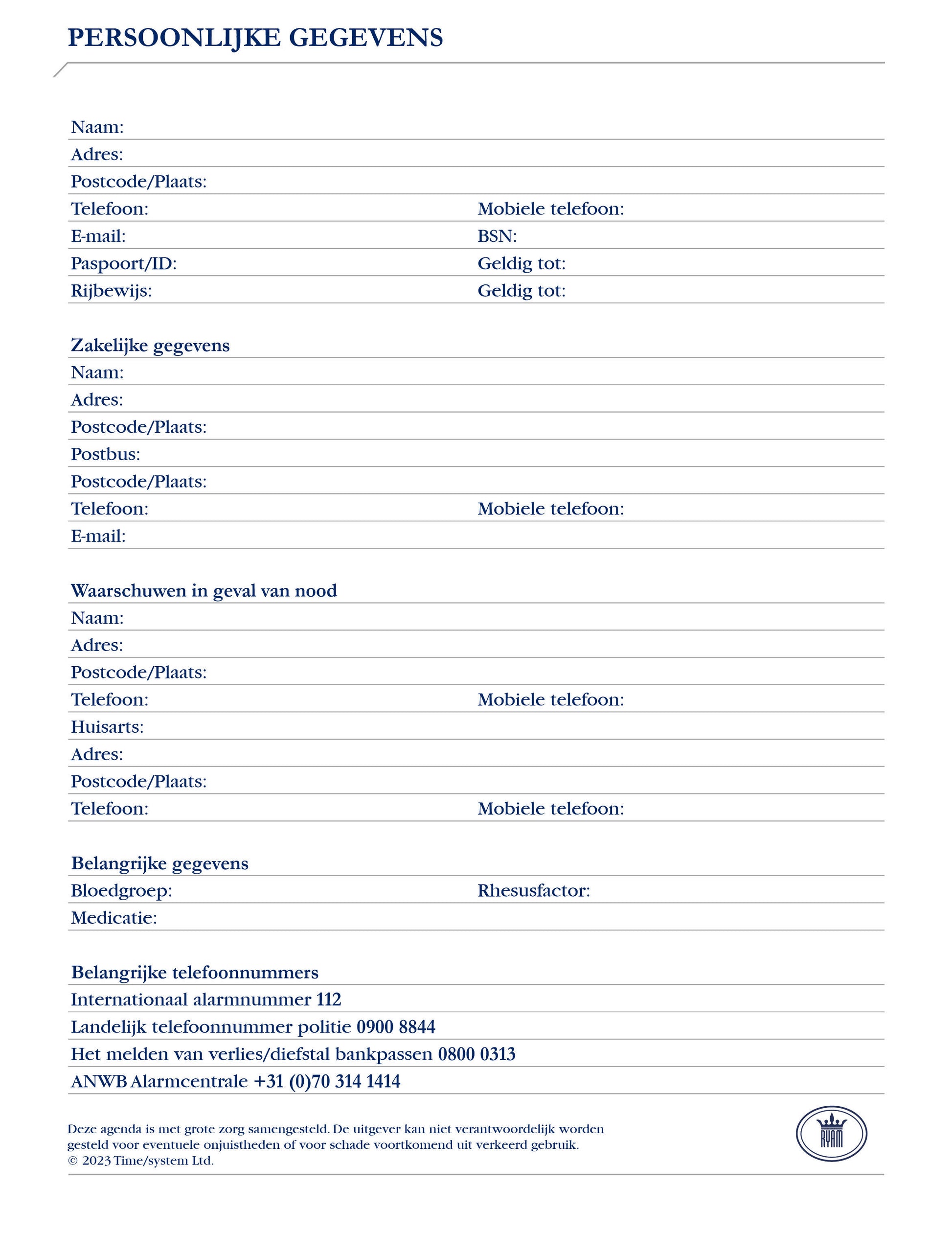 Ryam Weekplan Plus Agenda 2025 + 7-dagen/2-pagina, zwart - 2