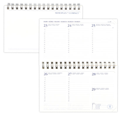 Agendaboek Ryam Memoplan 7 Compact Liggend 7D/2P – 08.00-20.00 uur - 3
