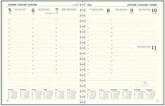 Agendavulling 2025 Ryam Executive Staand 7 dagen/2 pagina's