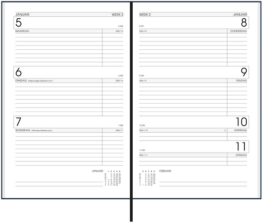 Agenda 2025 Ryam Efficiency Baladek 7-dagen 2-pagina's Bordeau - 2