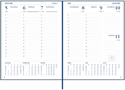 Agenda 2025 Ryam Weekplan Plus Mercury 7-dagen/2-pagina, rood - 2