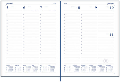 Agenda 2025 Ryam Weekplan Mundior 7-dagen/2-pagina, bordeaux - 2