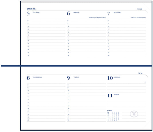 Agenda 2025 Ryam Memoplan 7 Suprema 7d/2p Bordeaux - 2