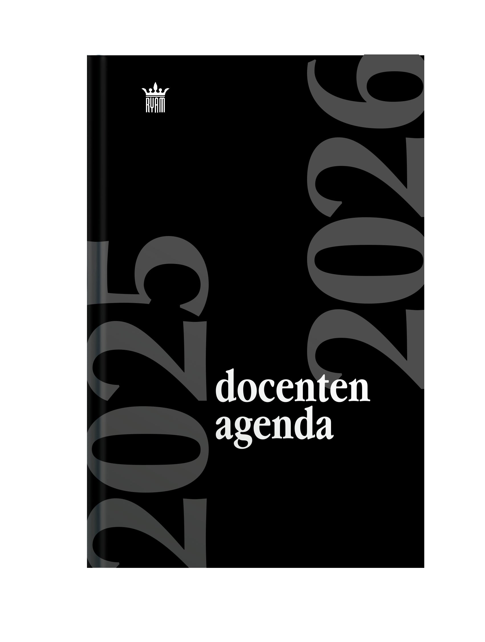 Schoolagenda 2024-2025 Ryam docenten, 7 dagen/2 pagina's zwart