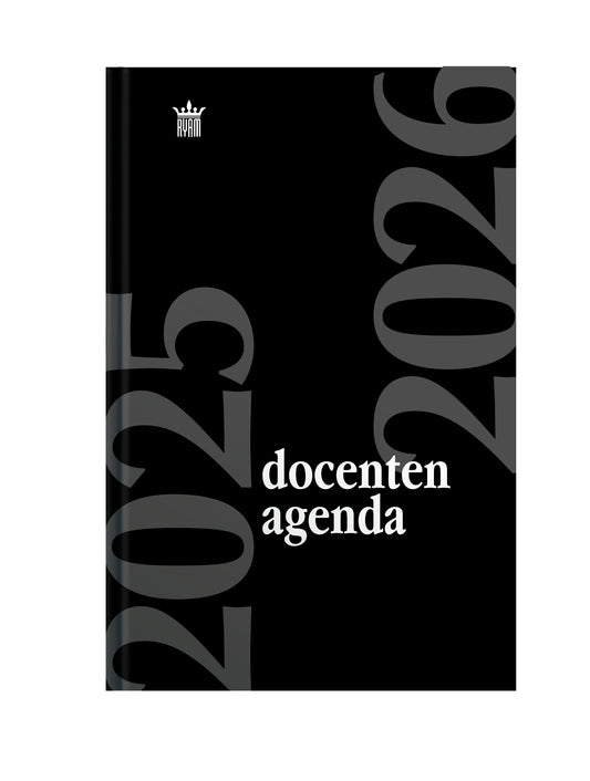 Schoolagenda 2024-2025 Ryam docenten, 7 dagen/2 pagina's zwart