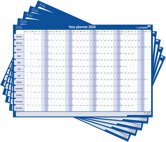 Legamaster 2025 jaarplanner 90x60 cm, gelamineerd, horizontaal