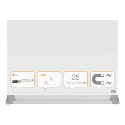 Nobo Diamond Desktop Magnetisch Glazen Whiteboard 547x432mm - 2