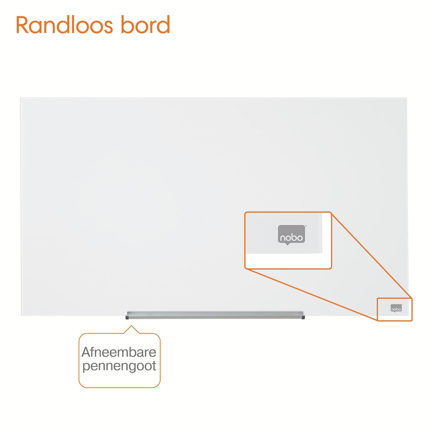 Nobo Glasbord Impression Pro 1260x711mm Wit - Magnetisch en Bestand tegen Vlekken - 6