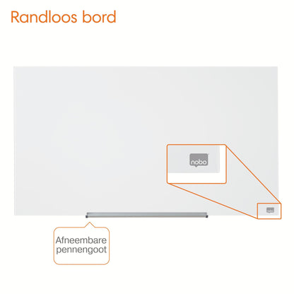 Nobo Glasbord Impression Pro 1260x711mm Wit - Magnetisch en Bestand tegen Vlekken - 6