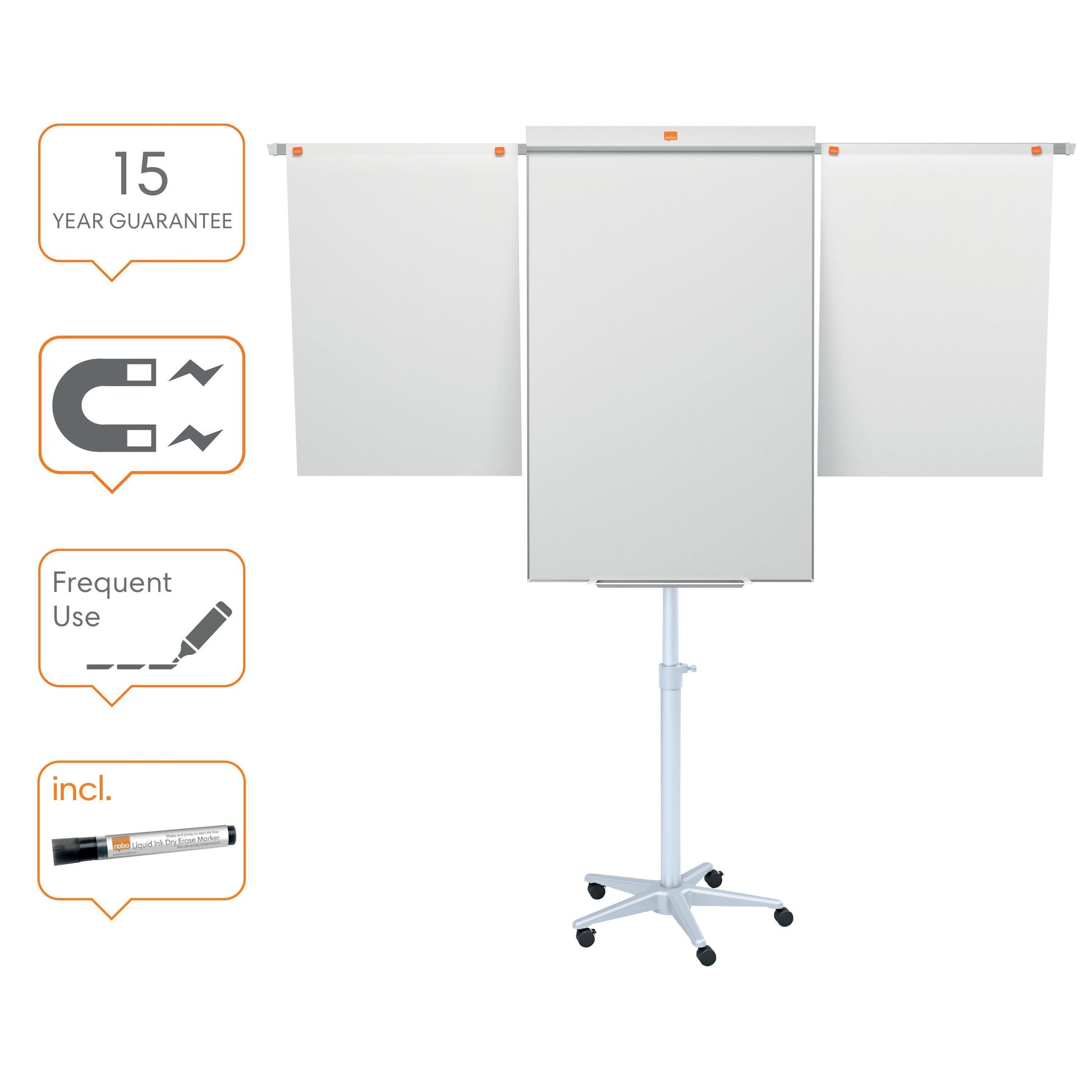 Mobiele Flipover Nobo Classic Magnetisch Klem, 100x70cm - 2
