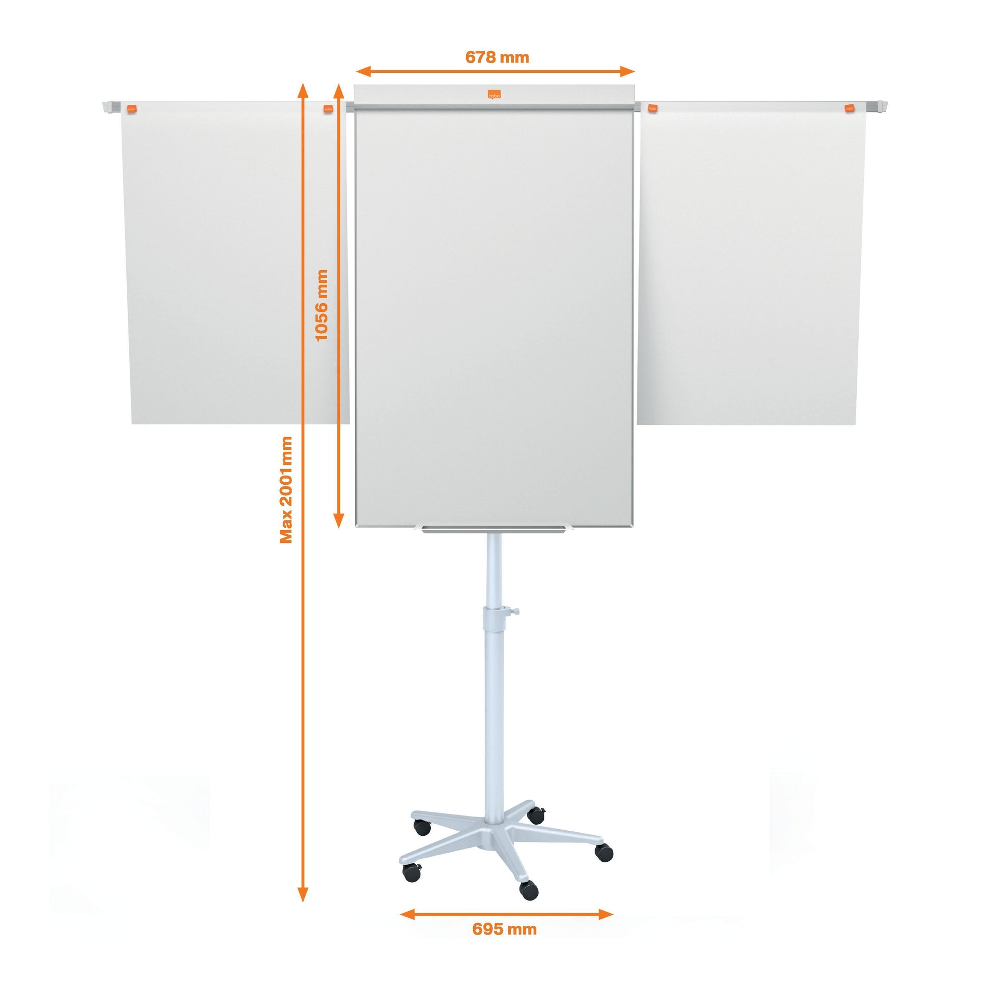 Mobiele Flipover Nobo Classic Magnetisch Klem, 100x70cm - 3