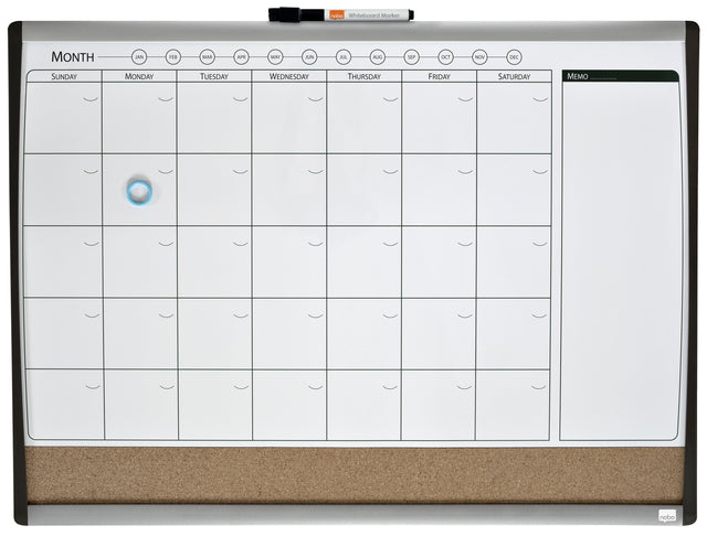 Nobo Planner Prikbord 585x430mm, magnetisch en kurk