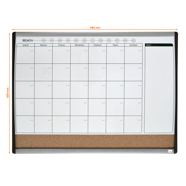 Nobo Planner Prikbord 585x430mm, magnetisch en kurk - 2